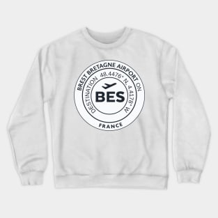 Airport sticker BES BREST Crewneck Sweatshirt